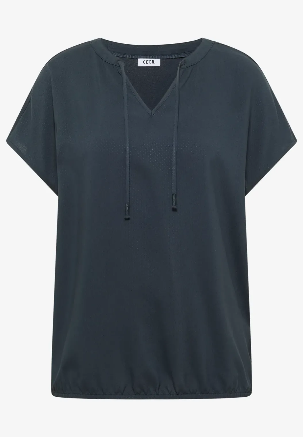 Blouse met korte mouwen en structuurmix