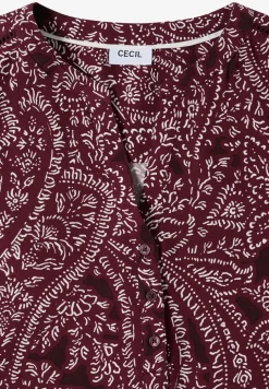 Blouse met korte mouwen en paisleyprint