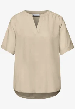 Blouse met korte mouwen en omslag