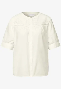 Blouse met korte mouwen en borduursel