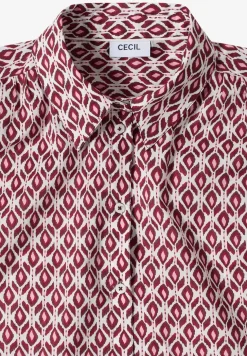 Blouse met korte mouwen en minimale print