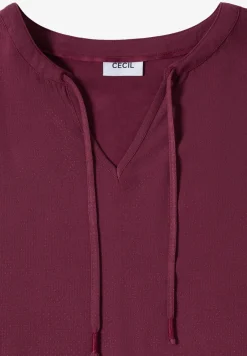 Blouse met korte mouwen en structuurmix