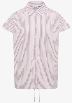 Blouse met korte mouwen en gestreept patroon