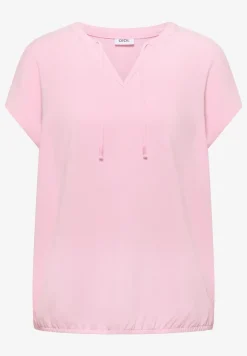 Blouse met korte mouwen en structuurmix