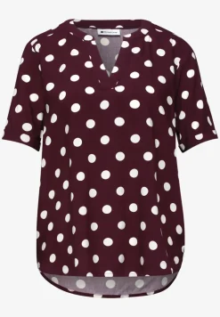 Blouse met korte mouwen en omslag