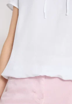 Blouse met korte mouwen en structuurmix