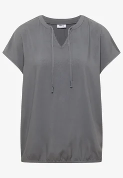 Blouse met korte mouwen en structuurmix