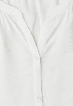 Blouse met korte mouwen, gespleten hals en knopen