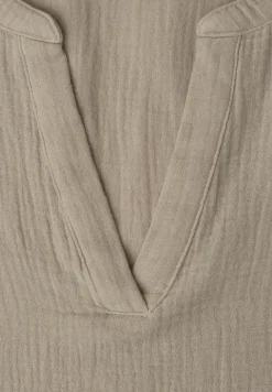 Blouse met korte mouwen in mousseline kwaliteit