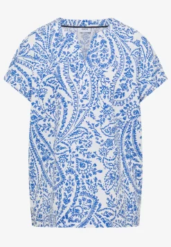 Blouse met korte mouwen in seersucker kwaliteit