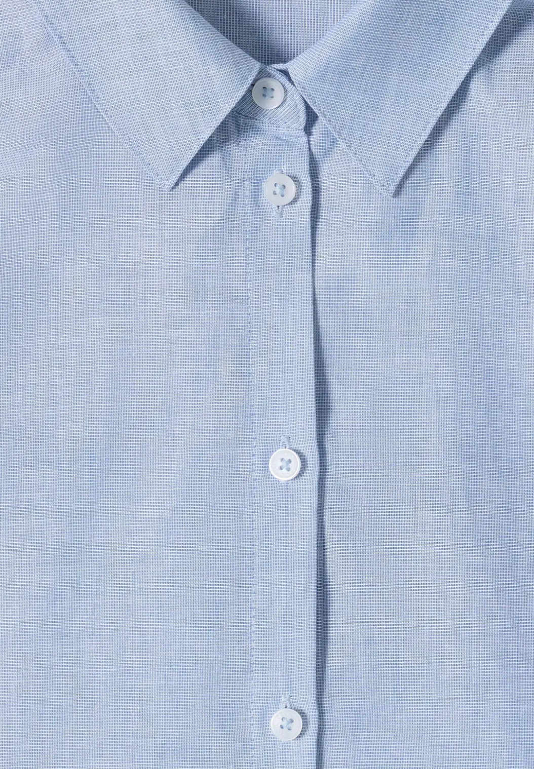 Blouse met korte mouwen in chambraykwaliteit