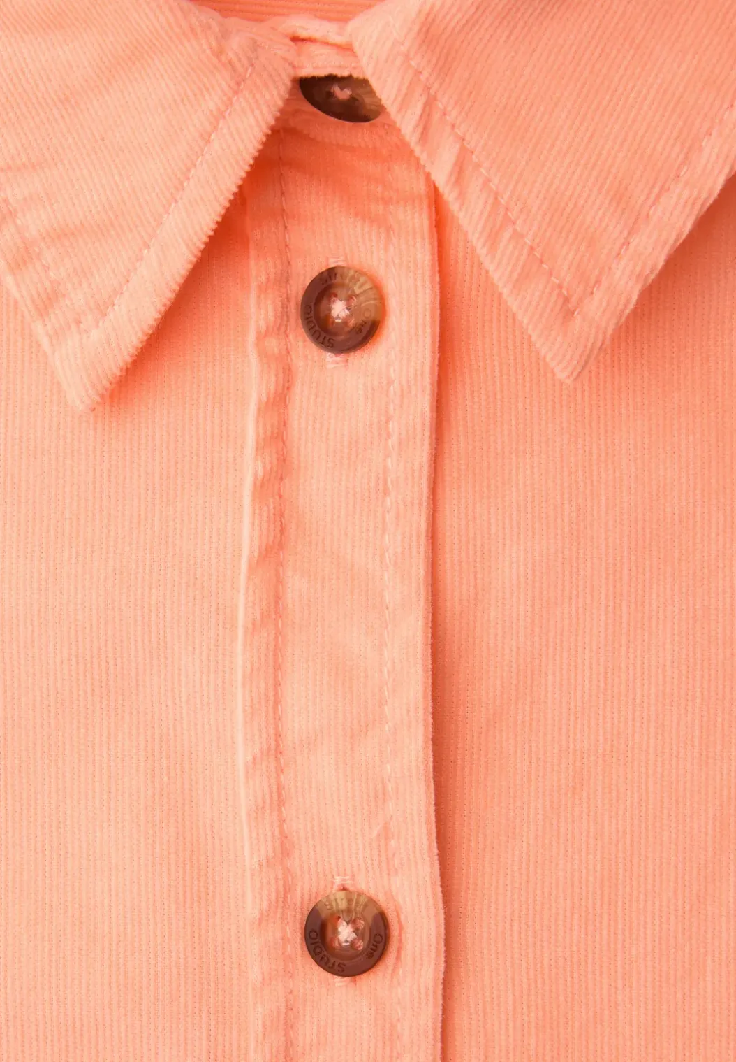 Blouse met korte mouwen in ribfluweel