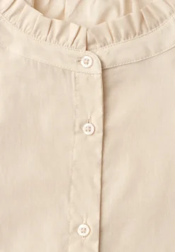 Blouse met korte mouwen, ronde hals en ruches