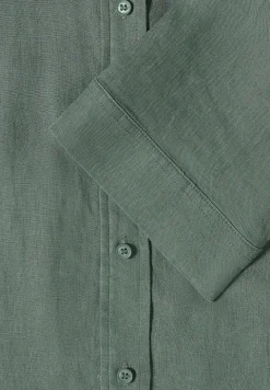 Blouse met korte mouwen van puur linnen