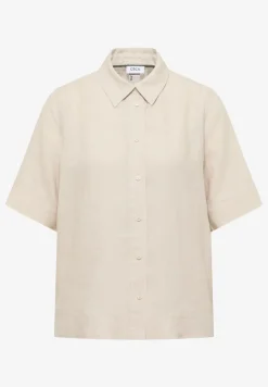 Blouse met korte mouwen van puur linnen