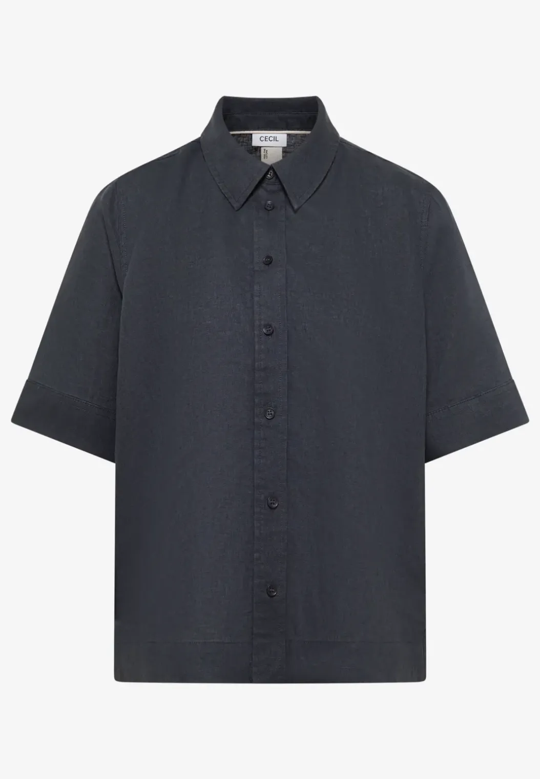 Blouse met korte mouwen van puur linnen