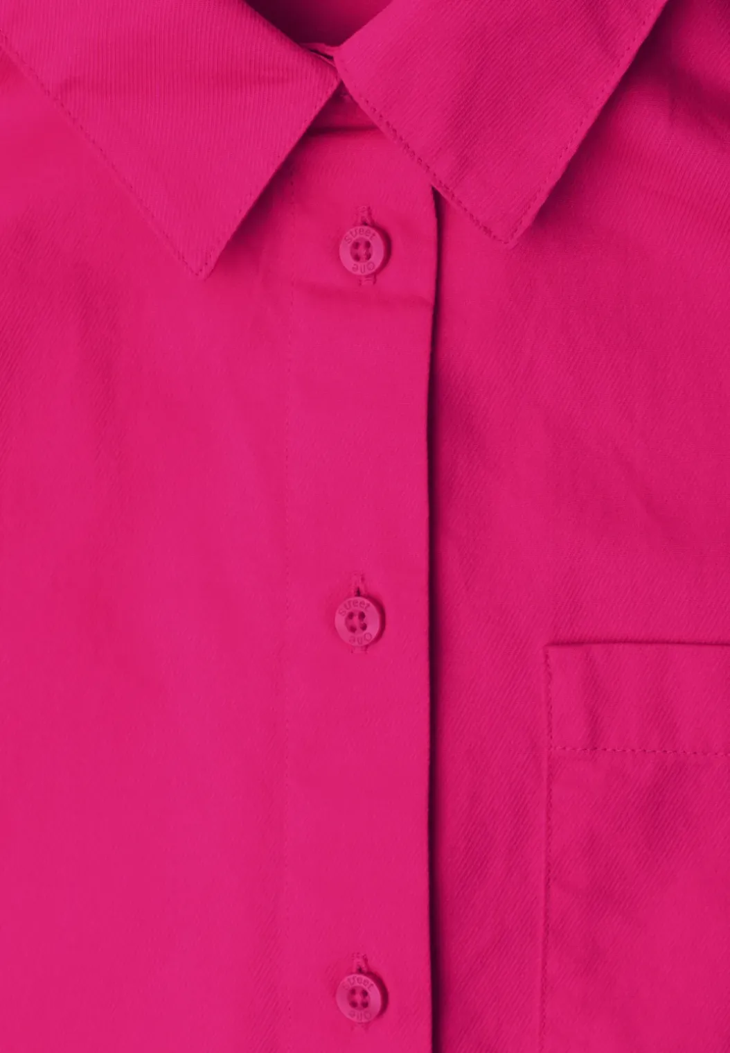 Blouse met lange mouwen en overhemdkraag in keperstof