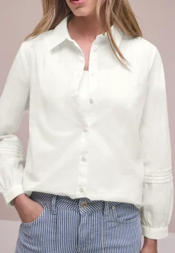 Blouse met lange mouwen en gehaakte details