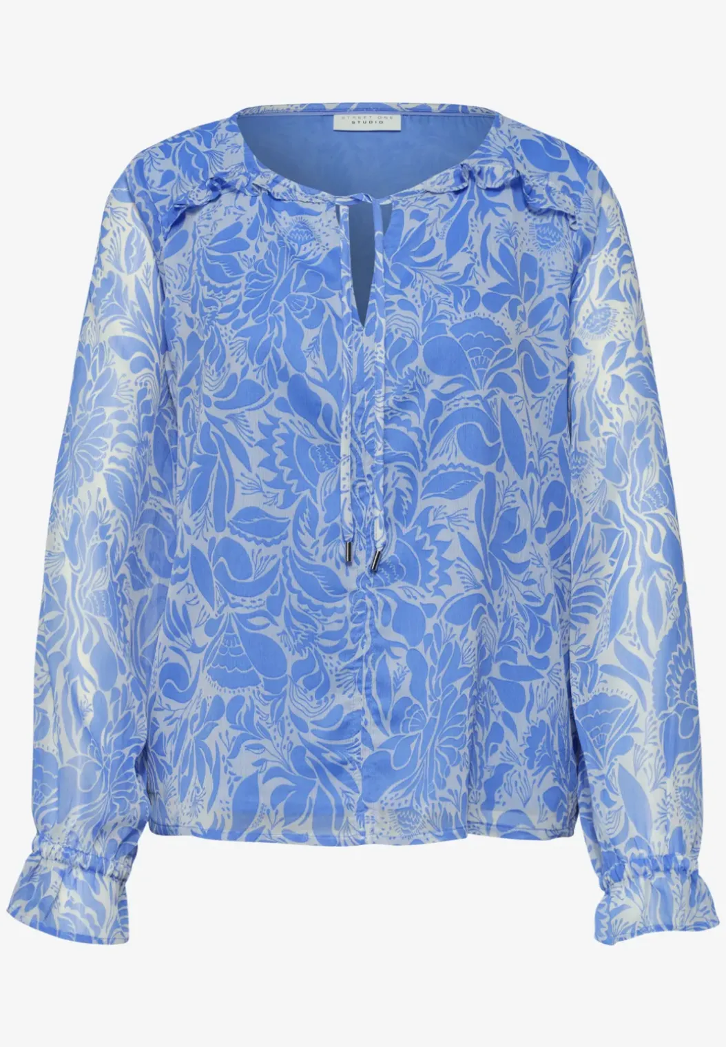 Blouse met lange mouwen en ruches