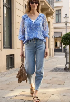 Blouse met lange mouwen en ruches