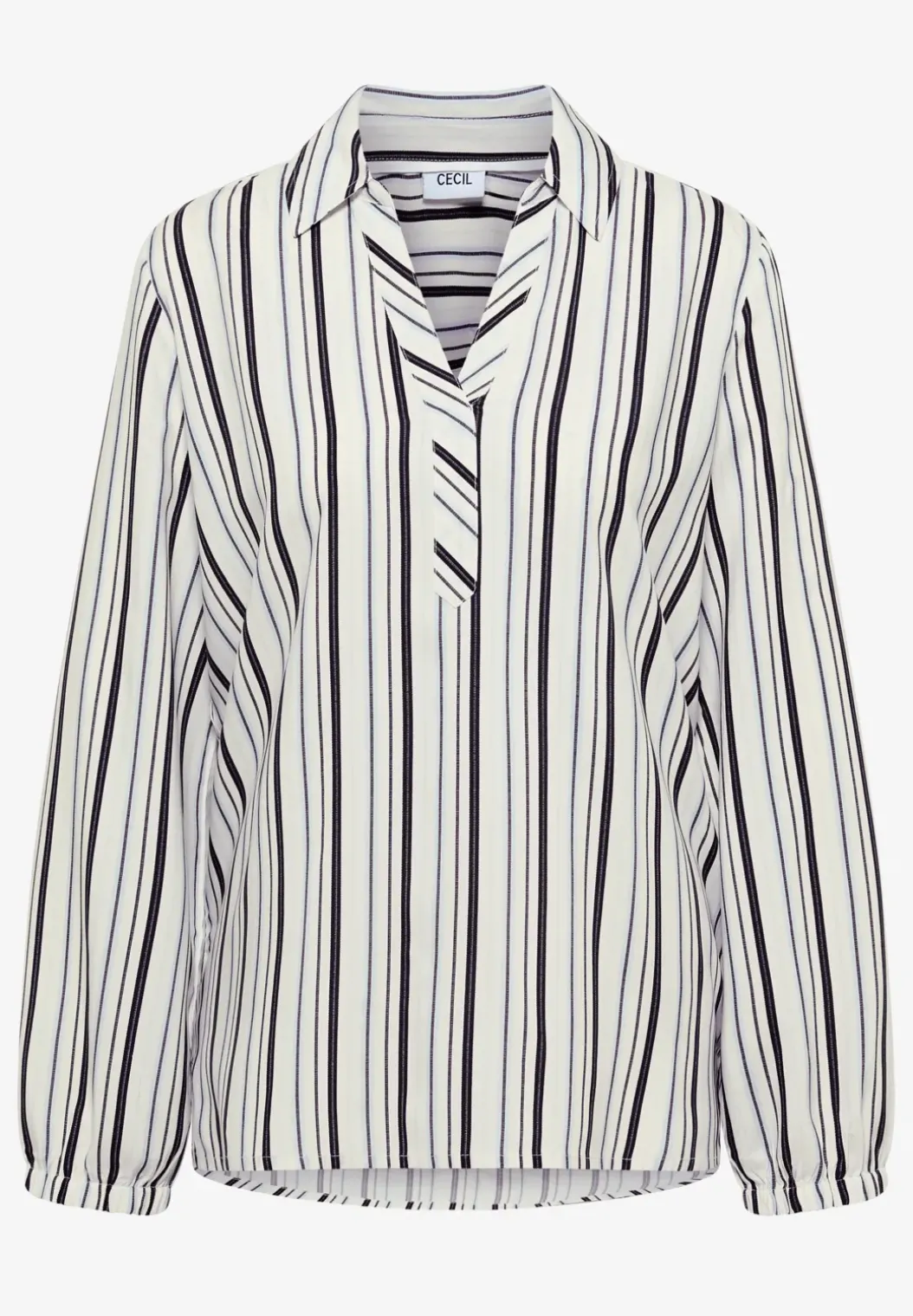 Blouse met lange mouwen en meerkleurige strepen