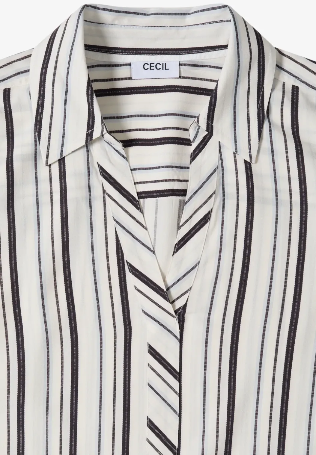 Blouse met lange mouwen en meerkleurige strepen
