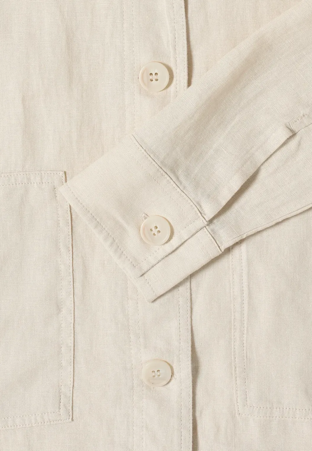 Blouse met lange mouwen en linnen overhemdkraag