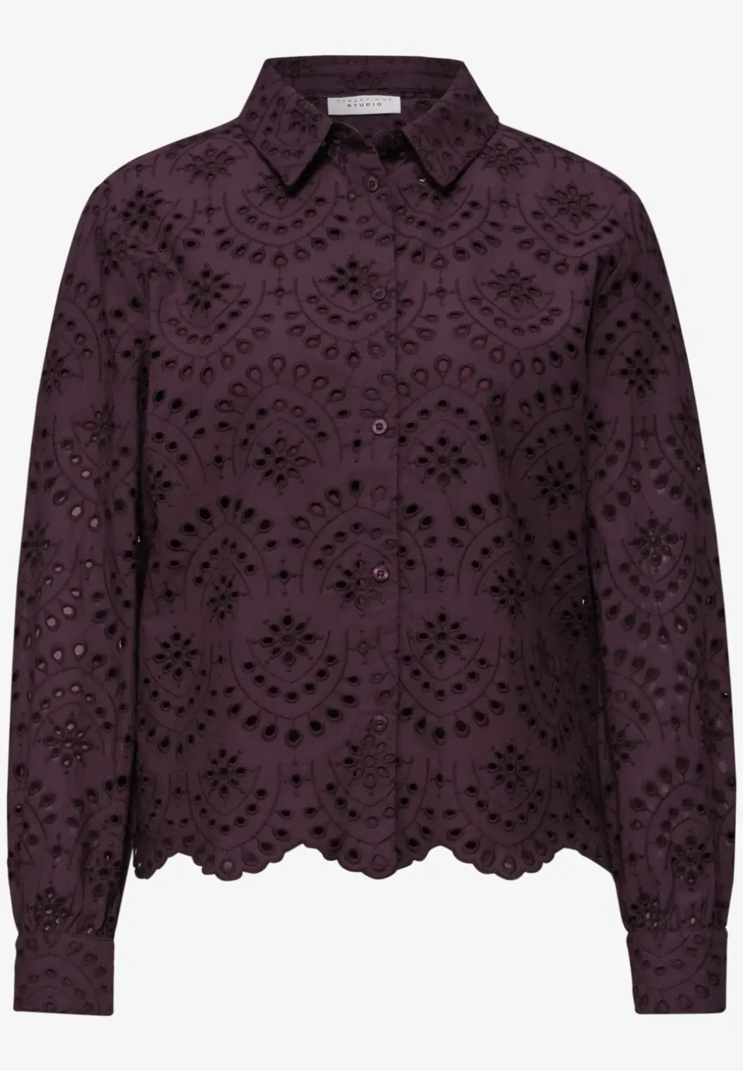 Blouse met lange mouwen en shiffleypatroon