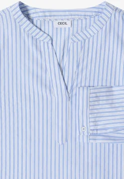 Blouse met lange mouwen in seersucker kwaliteit