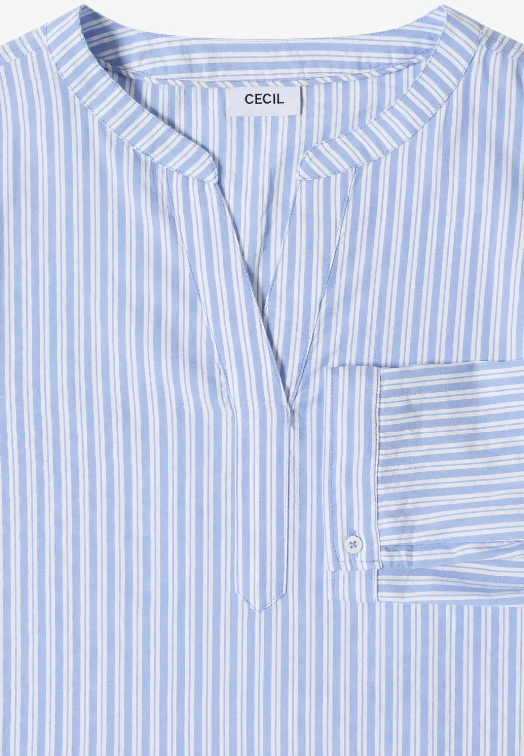 Blouse met lange mouwen in seersucker kwaliteit