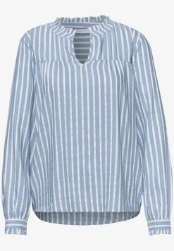 Blouse met lange mouwen in seersucker kwaliteit