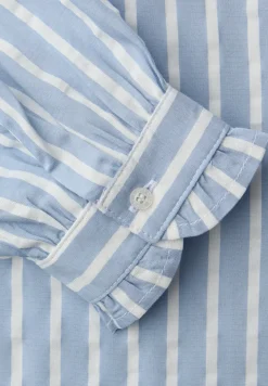 Blouse met lange mouwen in seersucker kwaliteit