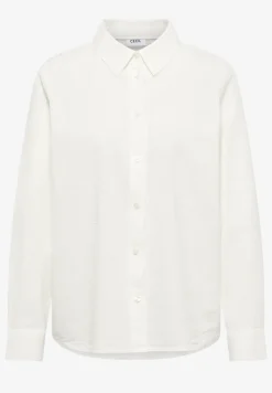 Blouse met lange mouwen, structuur en knopen