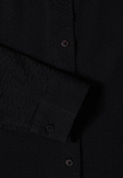 Blouse met lange mouwen, structuur en knopen