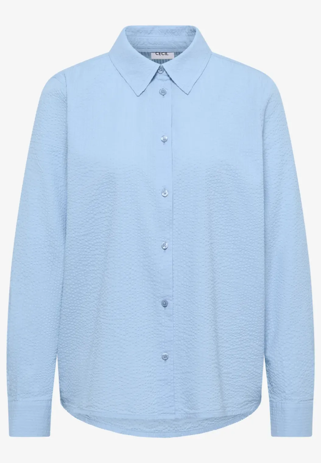 Blouse met lange mouwen, structuur en knopen
