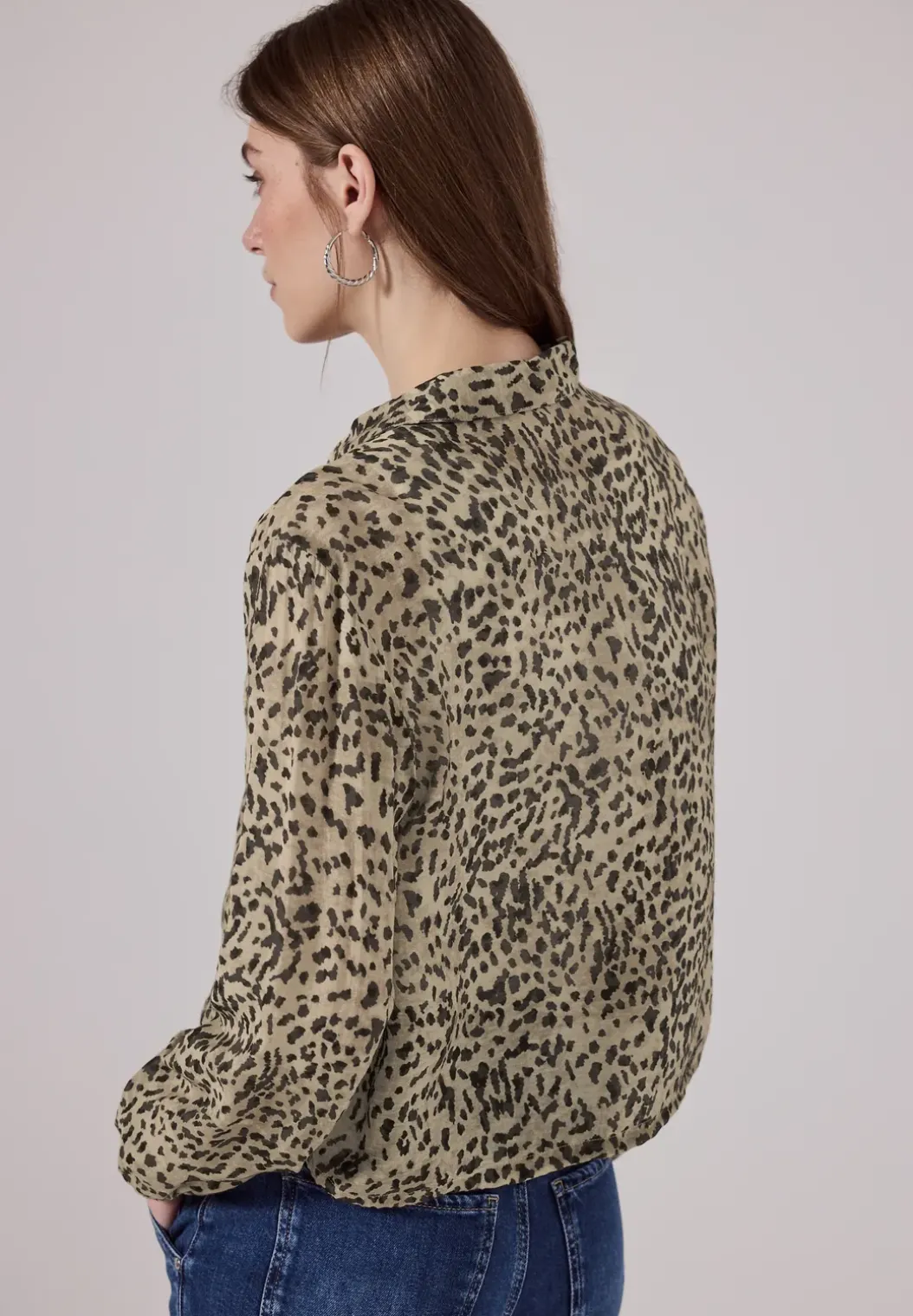 Blouse met leopatroon