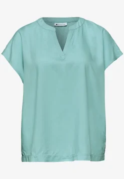 Blouse met losse schouders en gespleten hals