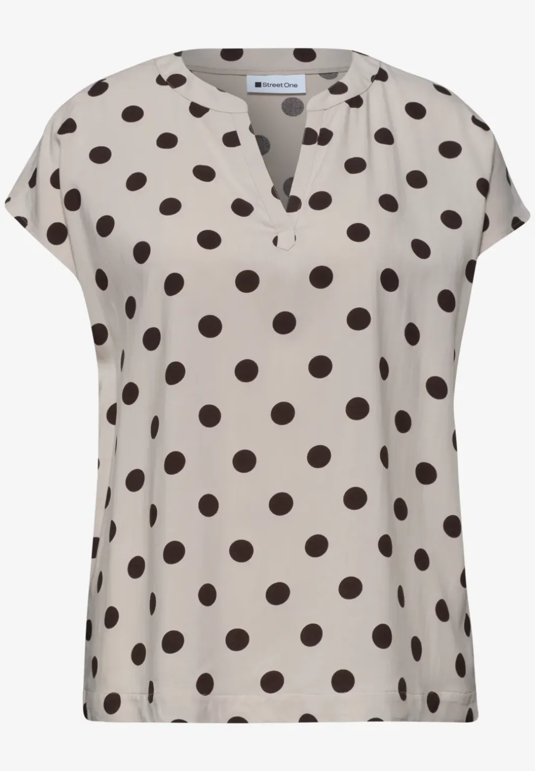 Blouse met losse schouders en gespleten hals
