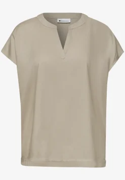 Blouse met losse schouders en gespleten hals