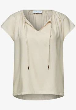Blouse met losse schouders en gespleten hals