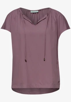 Blouse met losse schouders en gespleten hals