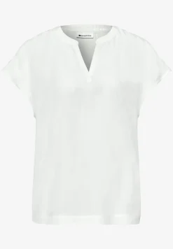 Blouse met losse schouders en gespleten hals