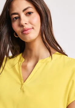 Blouse met losse schouders en gespleten hals