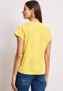 Blouse met losse schouders en gespleten hals