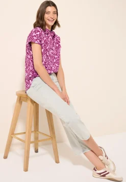 Blouse met minimale print