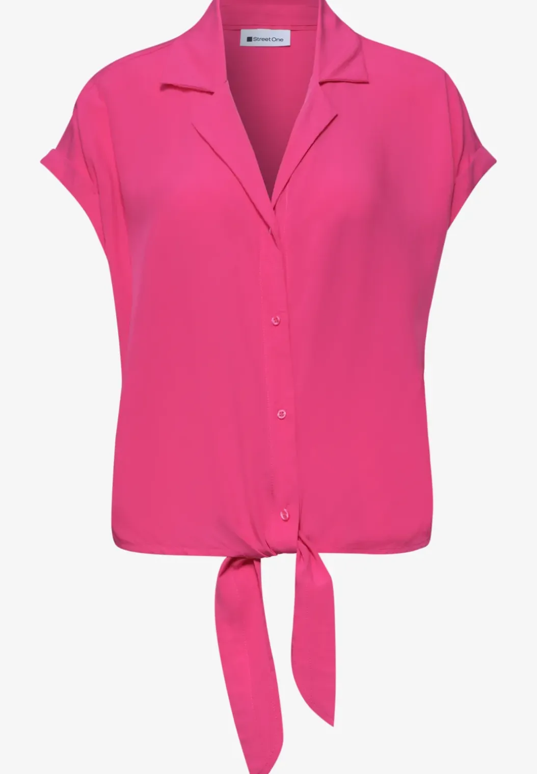 Blouse met overhangende schouders en bowlingkraag