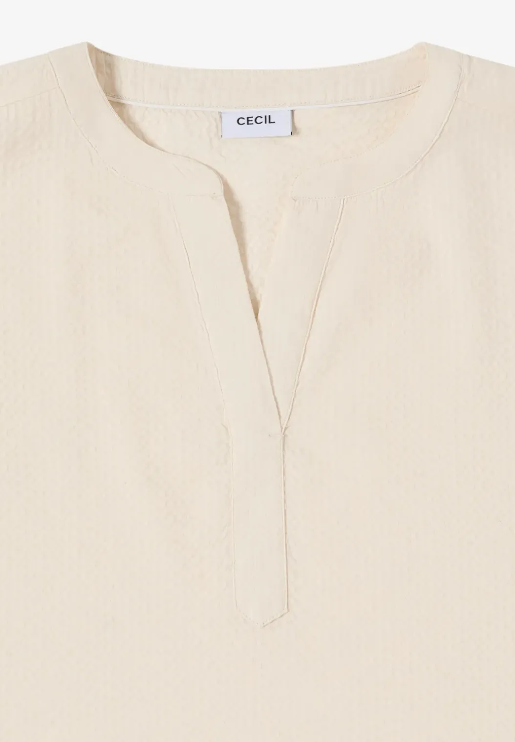 Blouse met overhangende schouders in seersucker kwaliteit