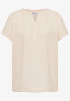 Blouse met overhangende schouders in seersucker kwaliteit