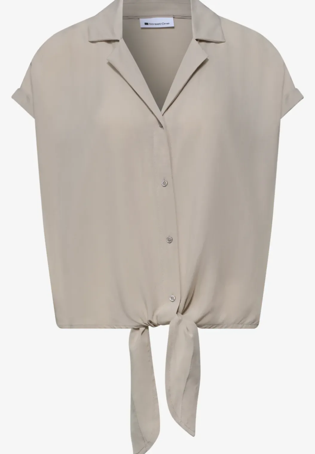 Blouse met overhangende schouders en bowlingkraag