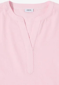 Blouse met overhangende schouders in seersucker kwaliteit